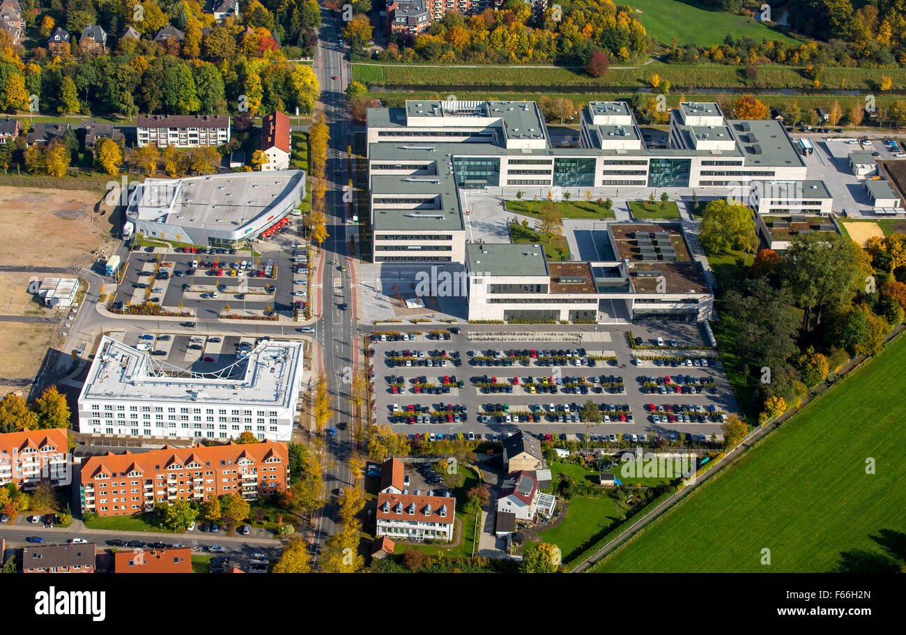 College, Hochschule Hamm Lippstadt, HSHL, HSHL, Paracelsuspark with student apartments scientific quarters, Stock Photo - Alamy
