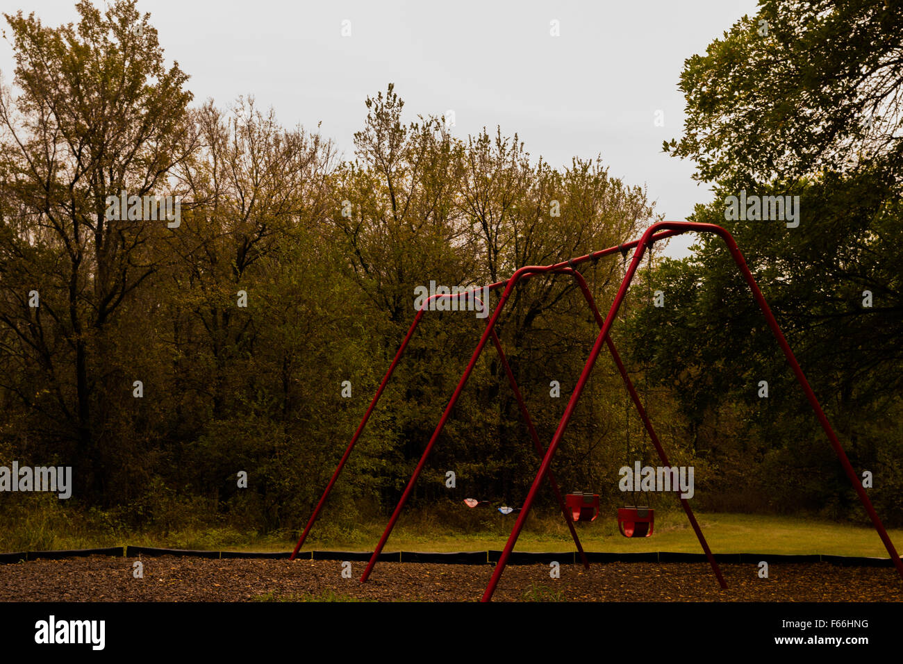 red swing set