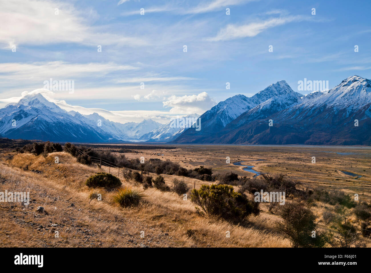 South Island Landscape Scenery Canterbury New Zealand Stock Photo Alamy