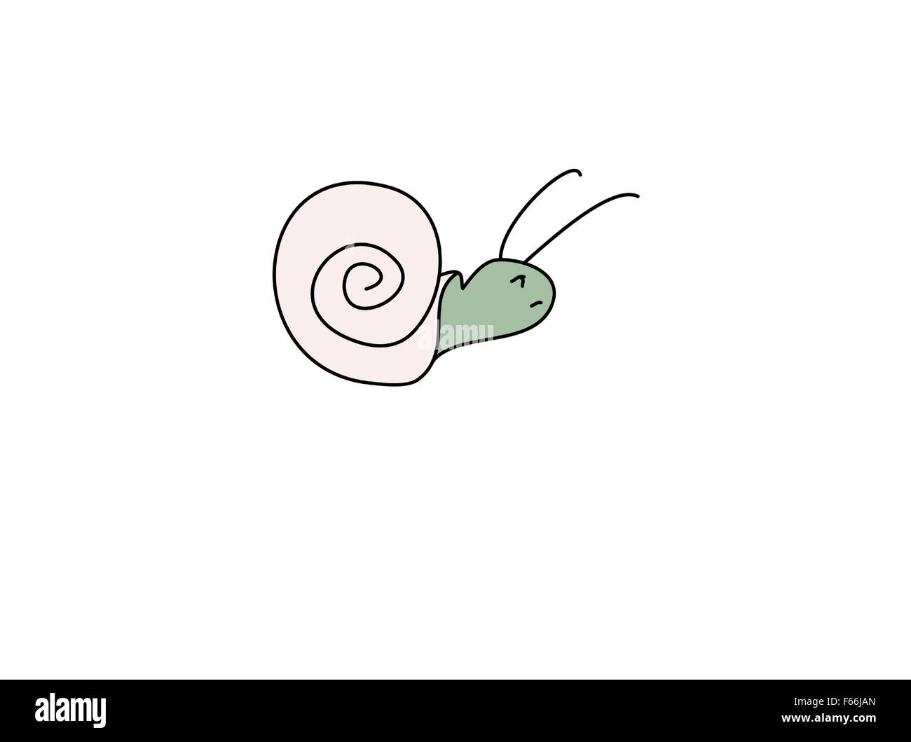 Snail in Shell Stock Vector Image & Art - Alamy