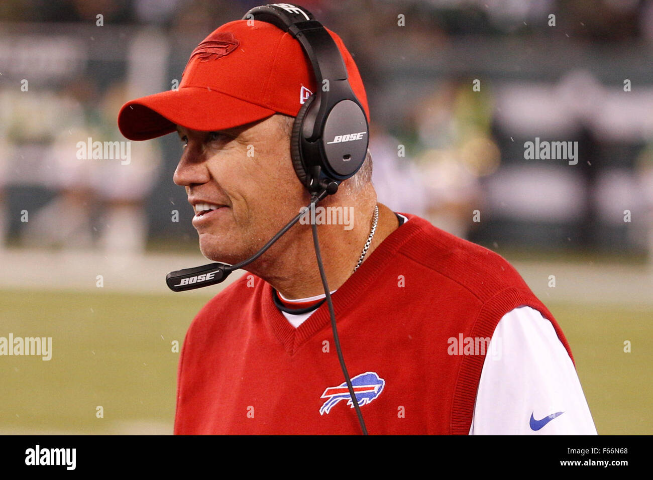 East Rutherford, New Jersey, USA. 12th Nov, 2015. Buffalo Bills head ...