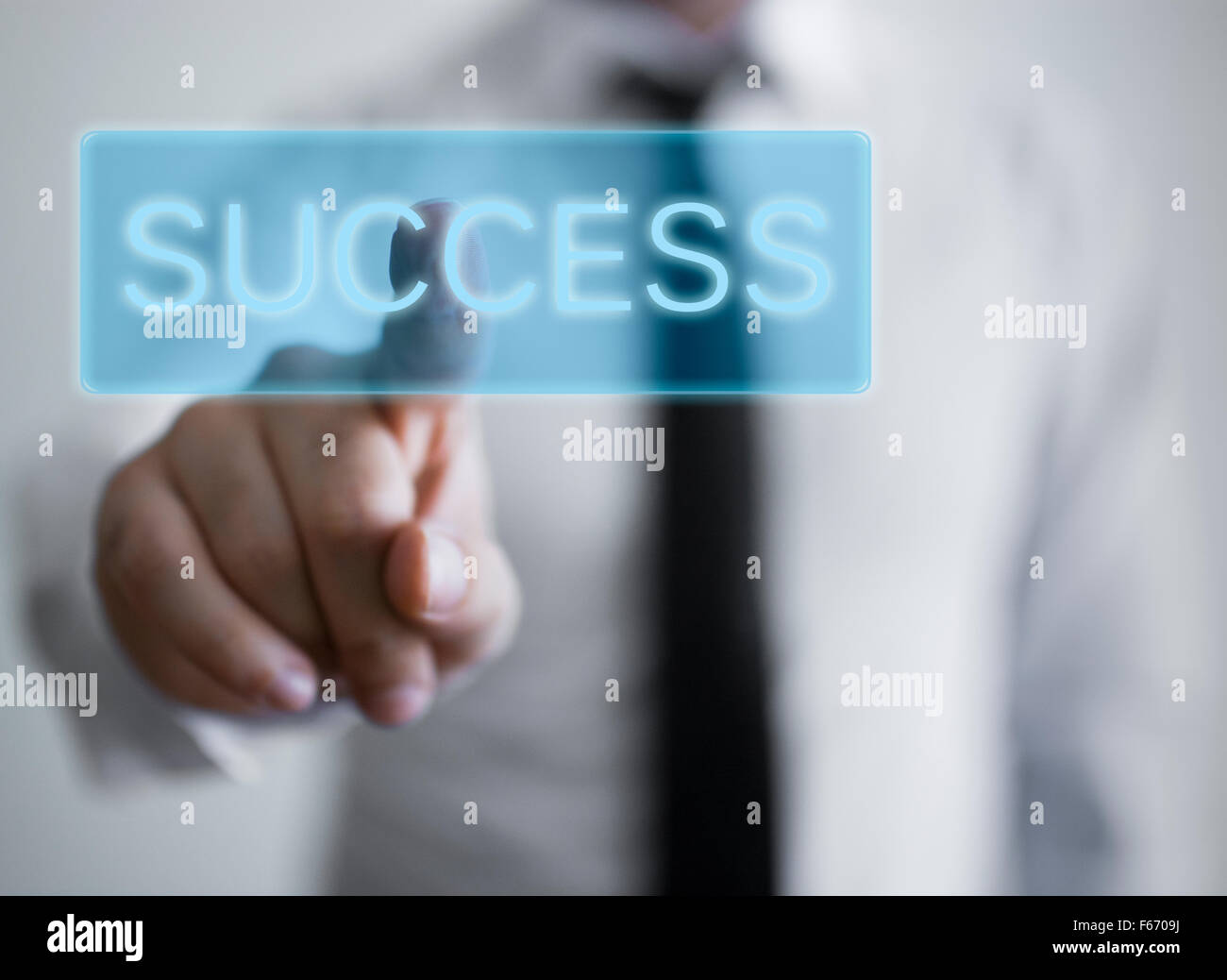 One big button with the success text Stock Photo