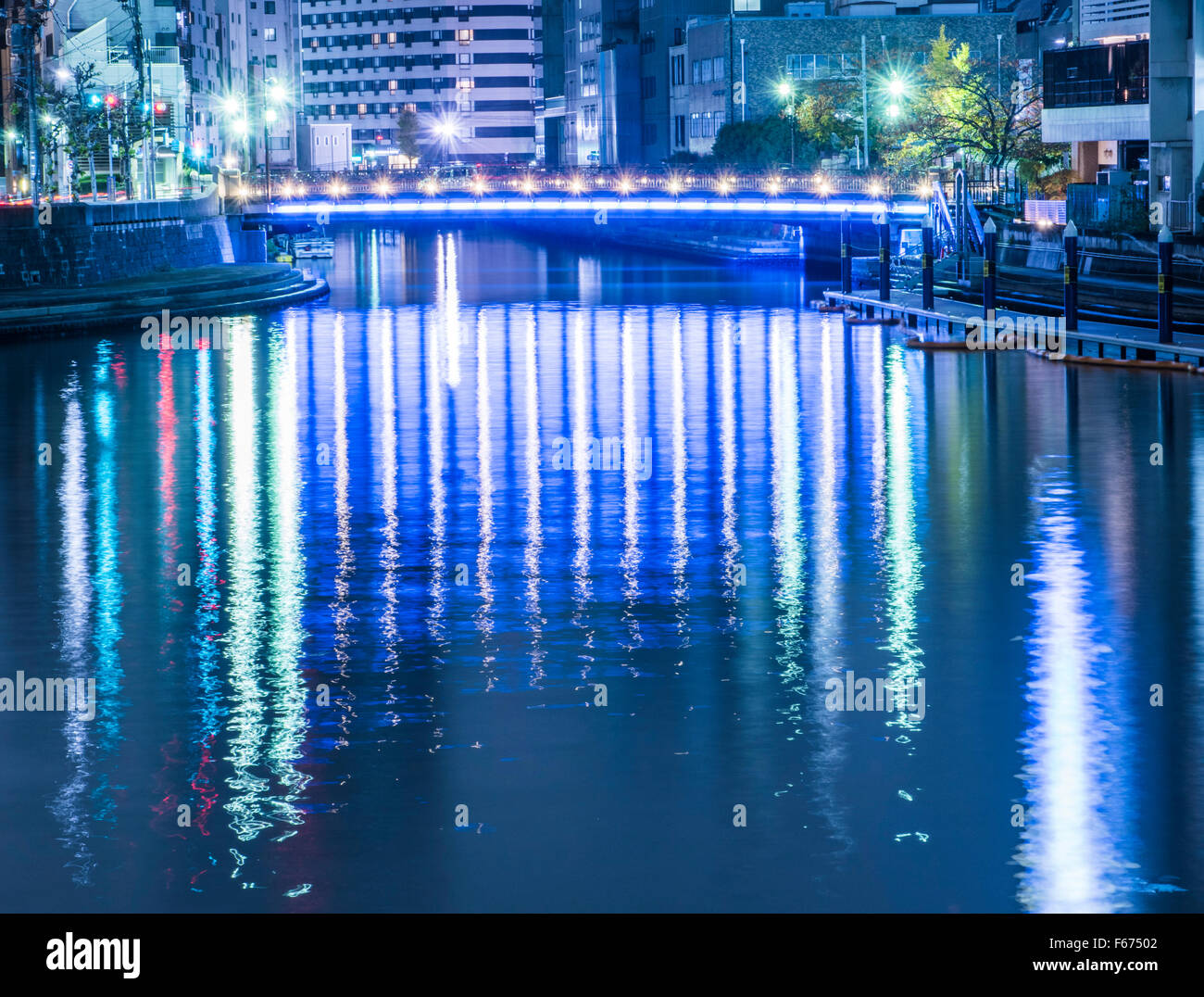Takabashi Bridge,Kamejima River,Chuo-Ku,Tokyo,Japan Stock Photo
