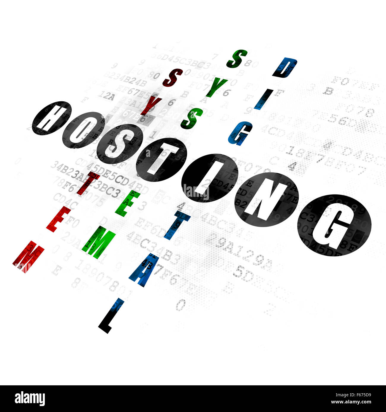 Web design concept: Hosting in Crossword Puzzle Stock Photo Alamy