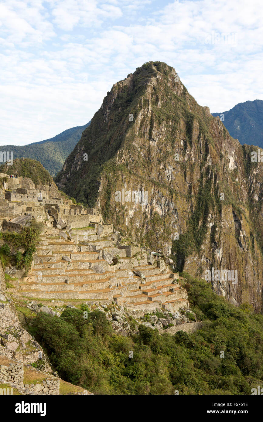 Machu Picchu , an Incan citadel set high in the Andes Mountains in Peru ...