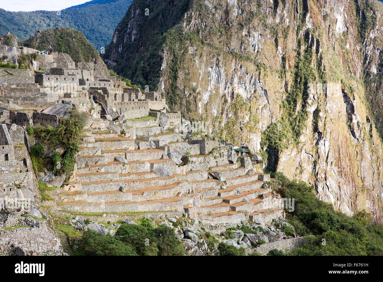 Machu Picchu , an Incan citadel set high in the Andes Mountains in Peru ...