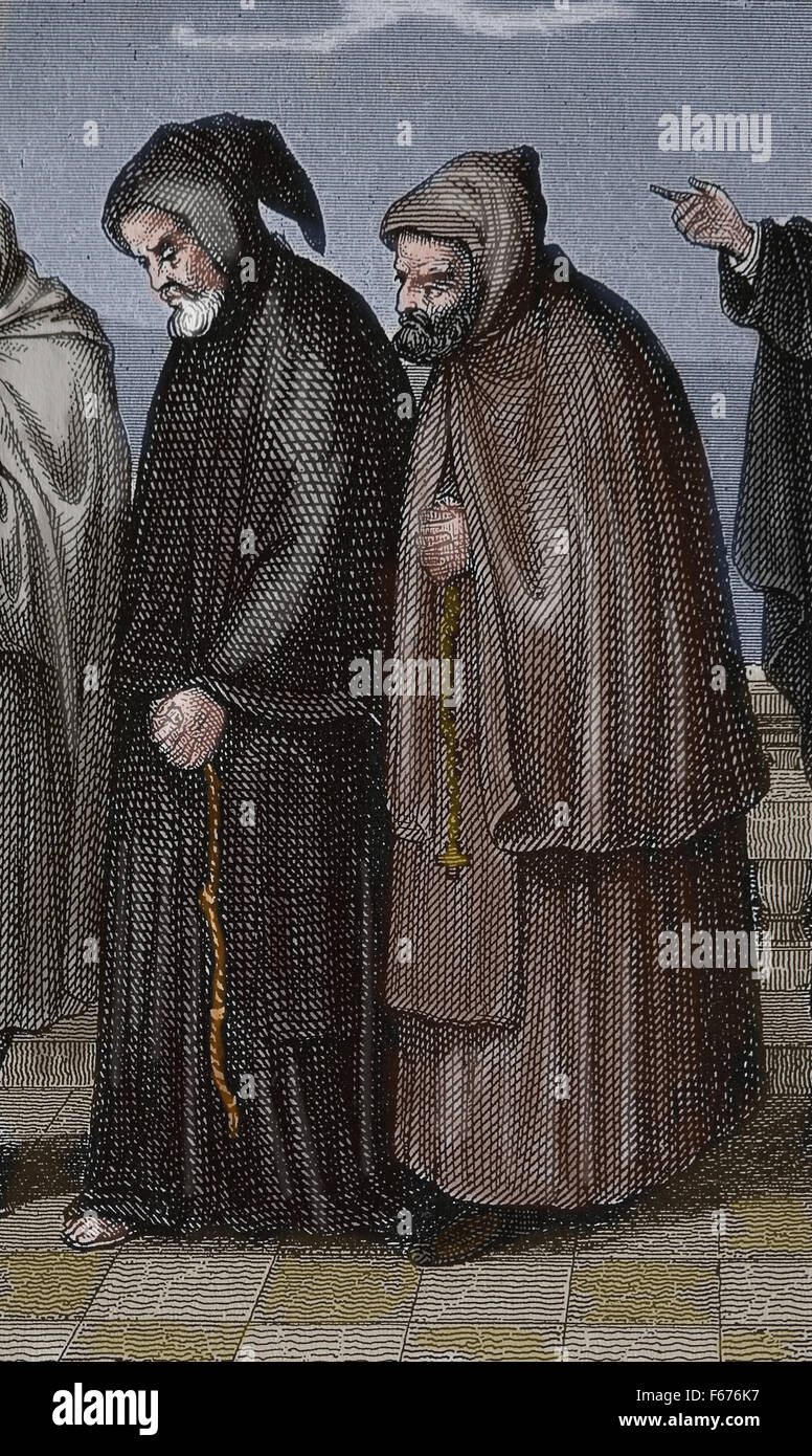 Order of Friars Minor Capuchin. Catholic Church. Engraving. Modern Age