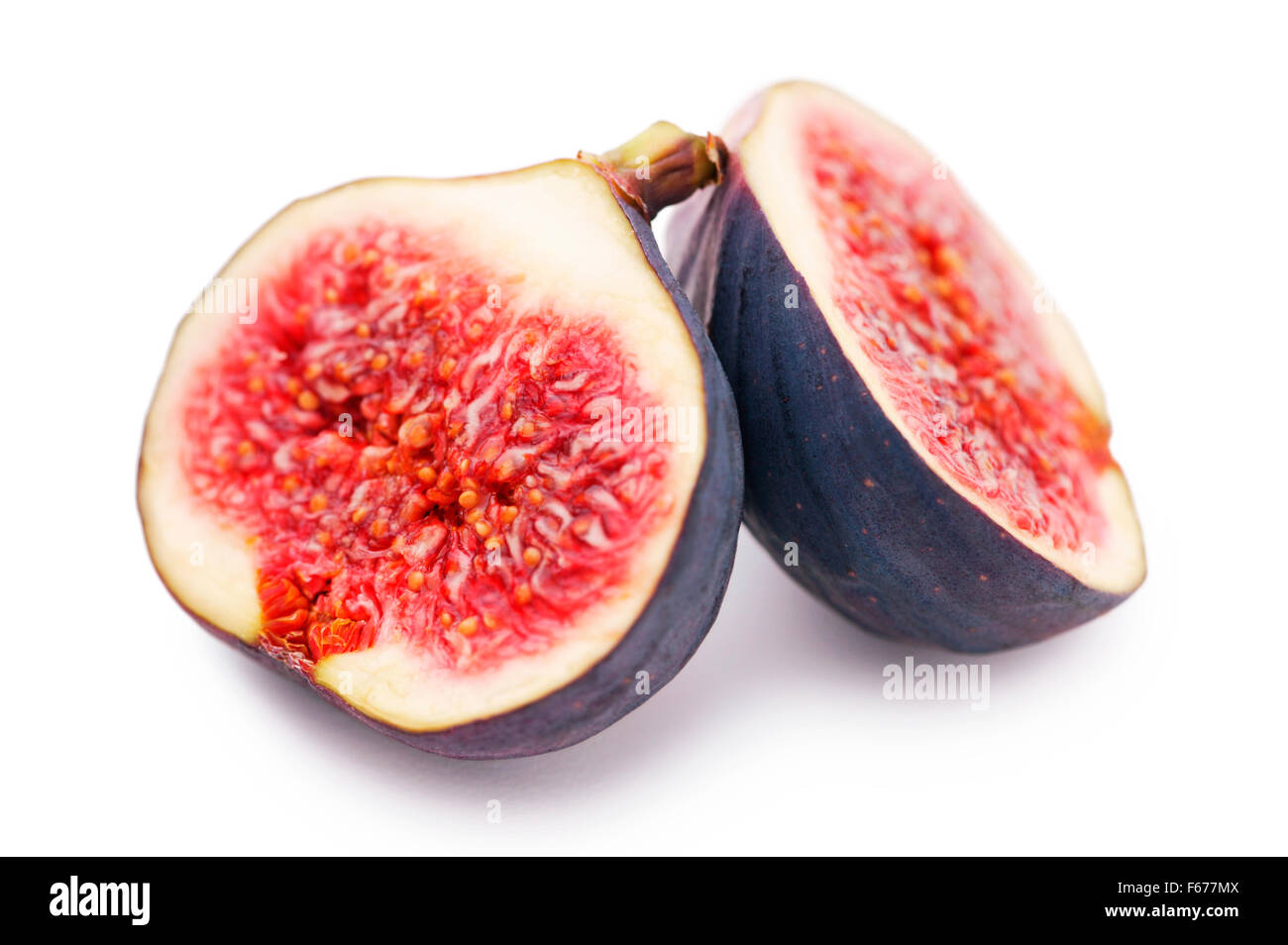 Ficus carica Single fig cut in half Stock Photo - Alamy