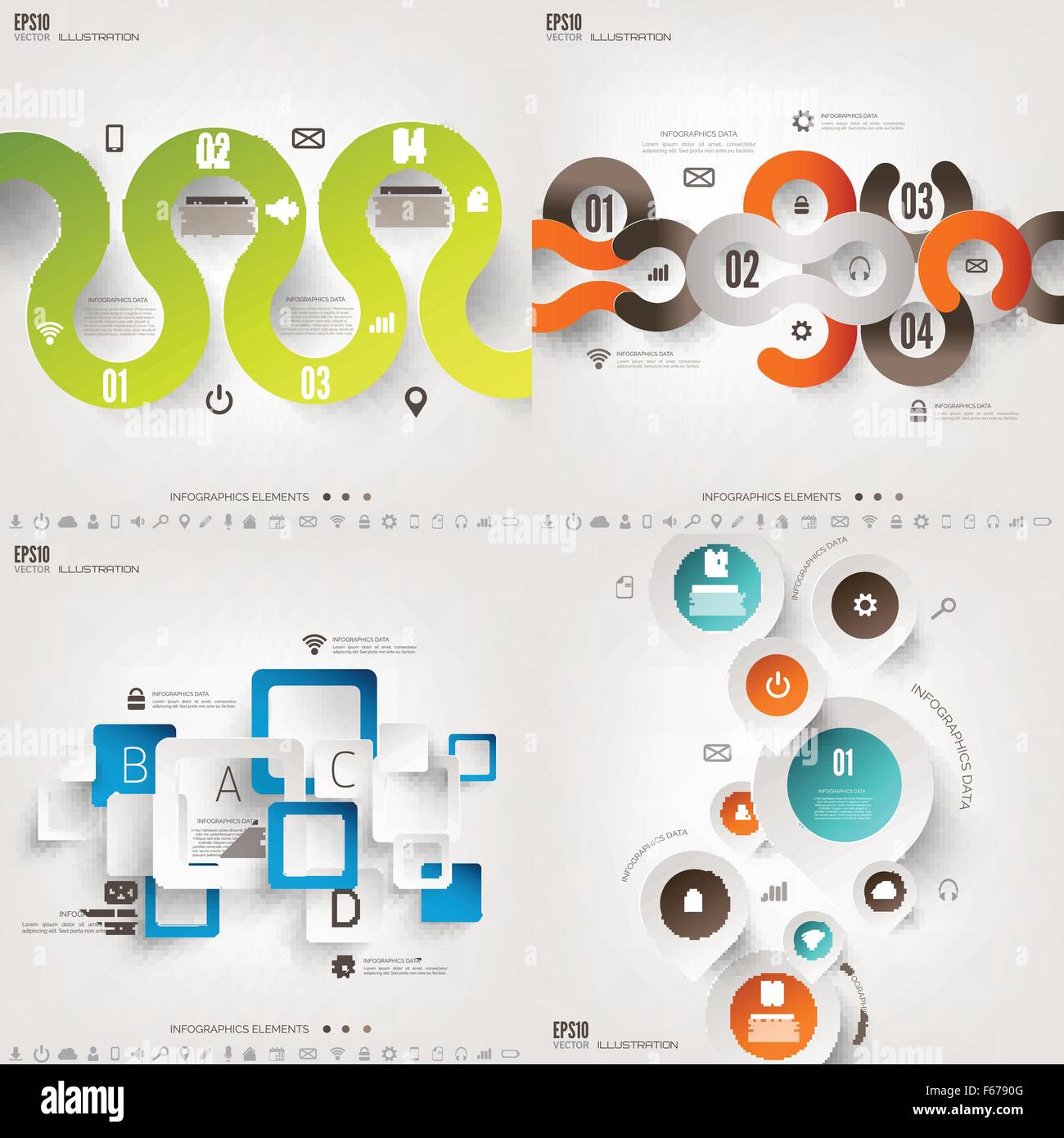 Vector illustration. Infograaphics set. Diagram or chart template with ...