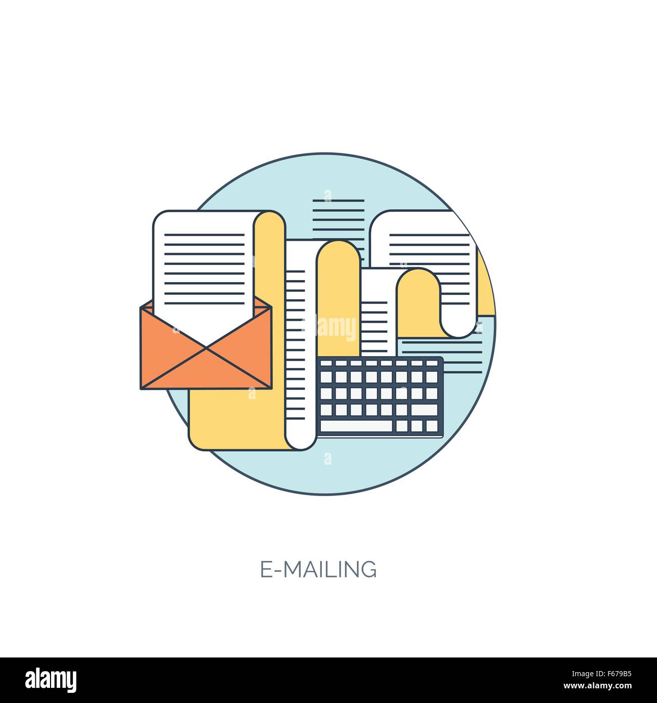 Flat mobile phone icon. Communication concept. Social media Stock ...