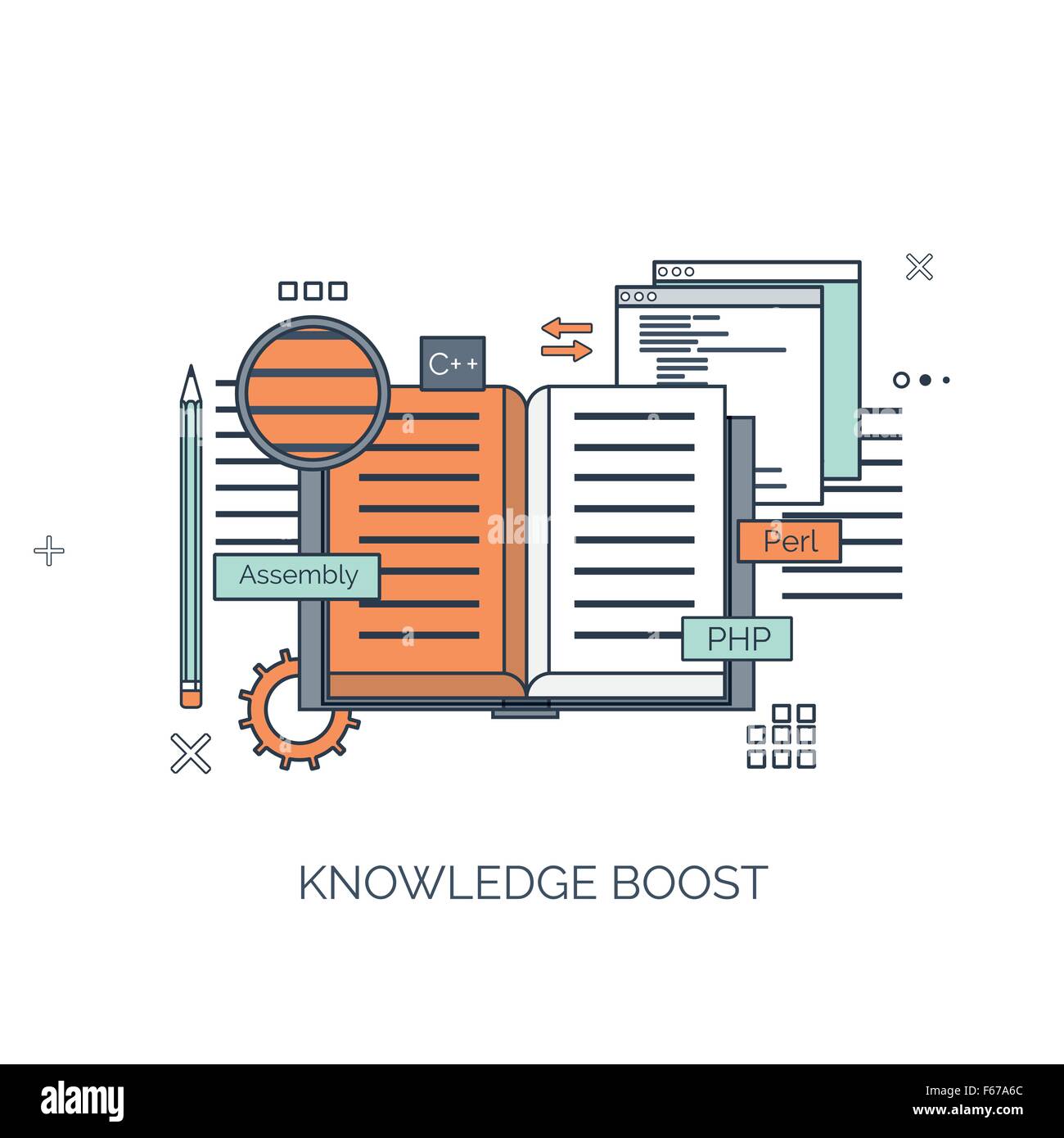 Vector illustration. Flat computing background. Programming,coding. Web ...