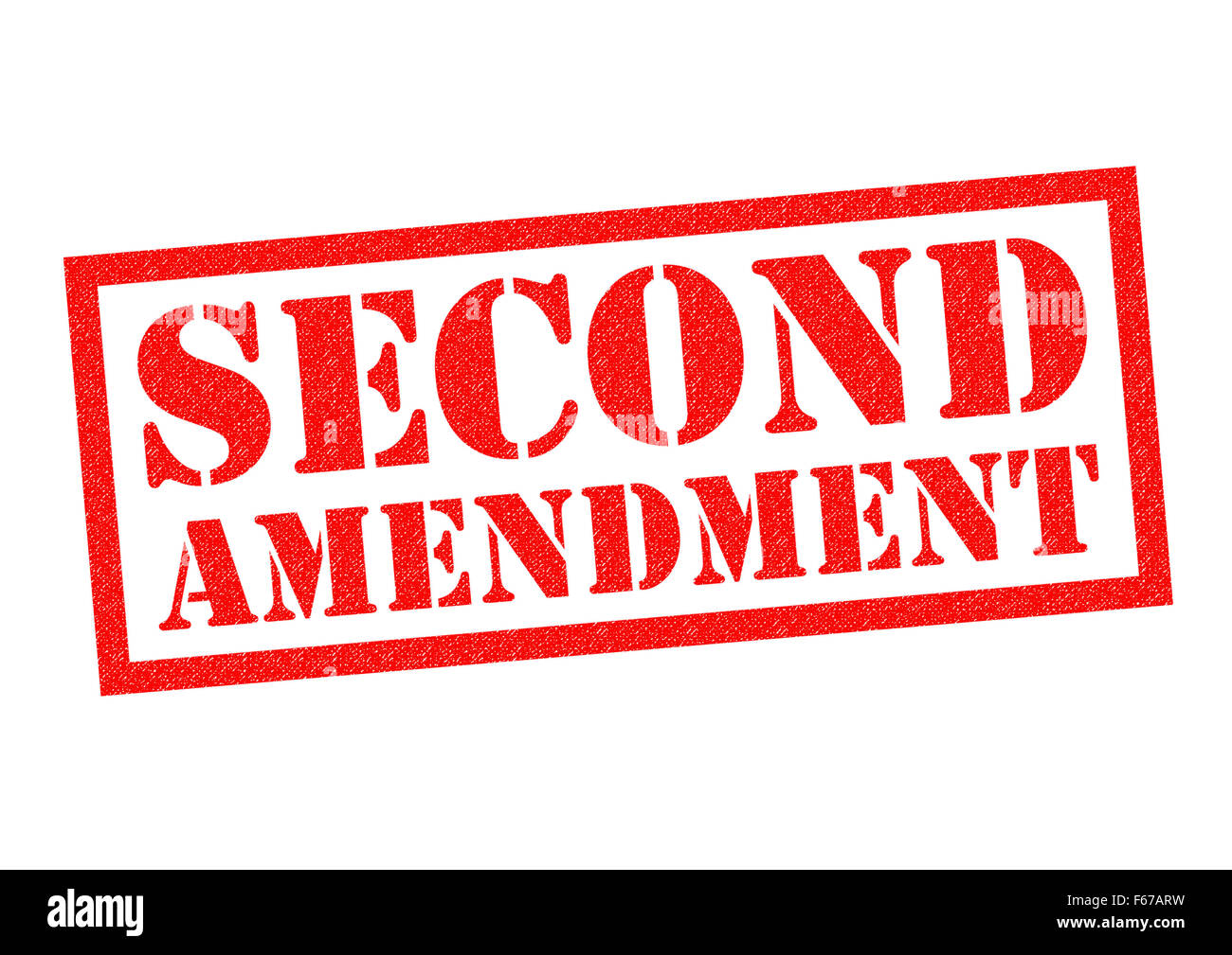SECOND AMENDMENT red Rubber Stamp over a white background. Stock Photo