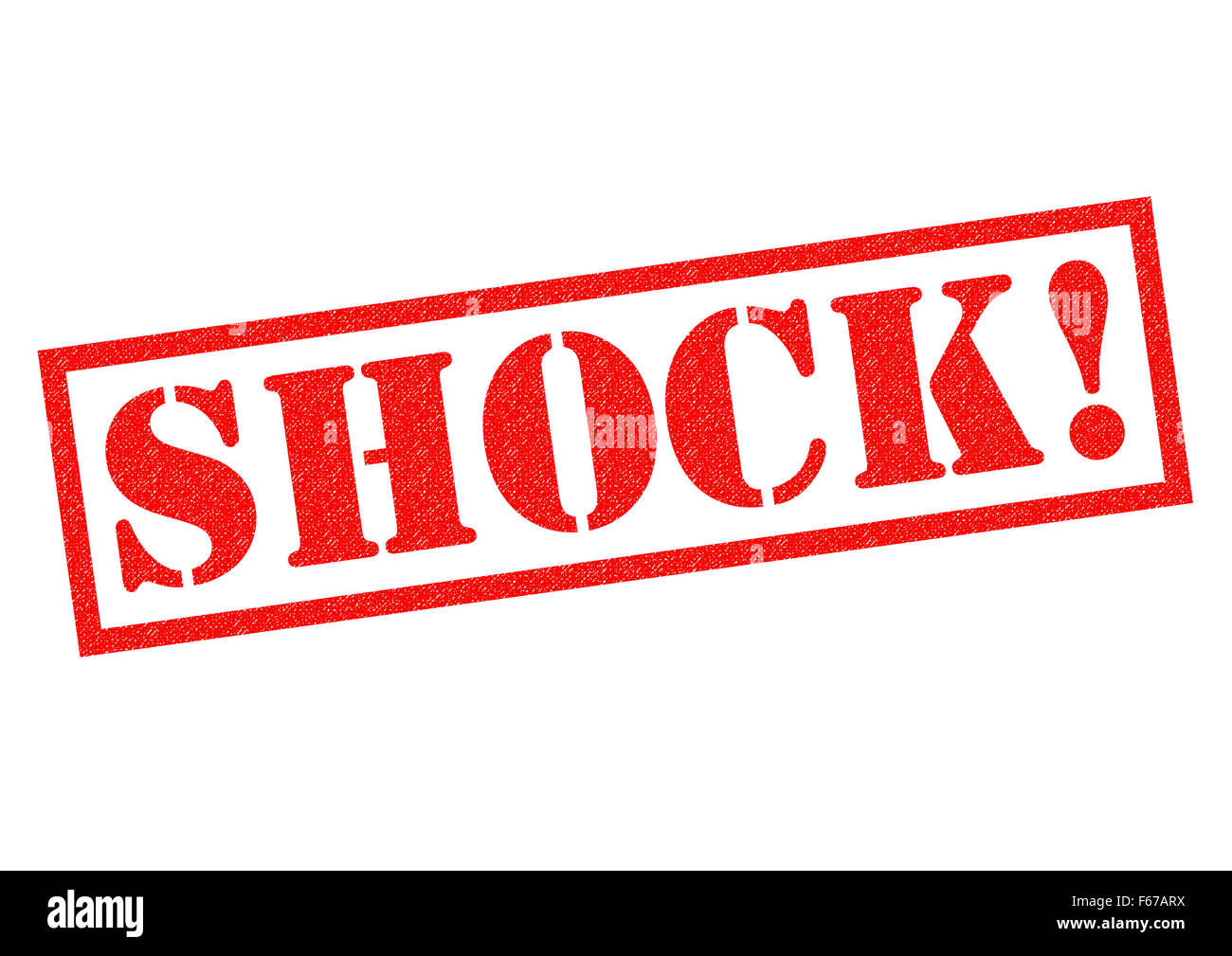 SHOCK! red Rubber Stamp over a white background. Stock Photo