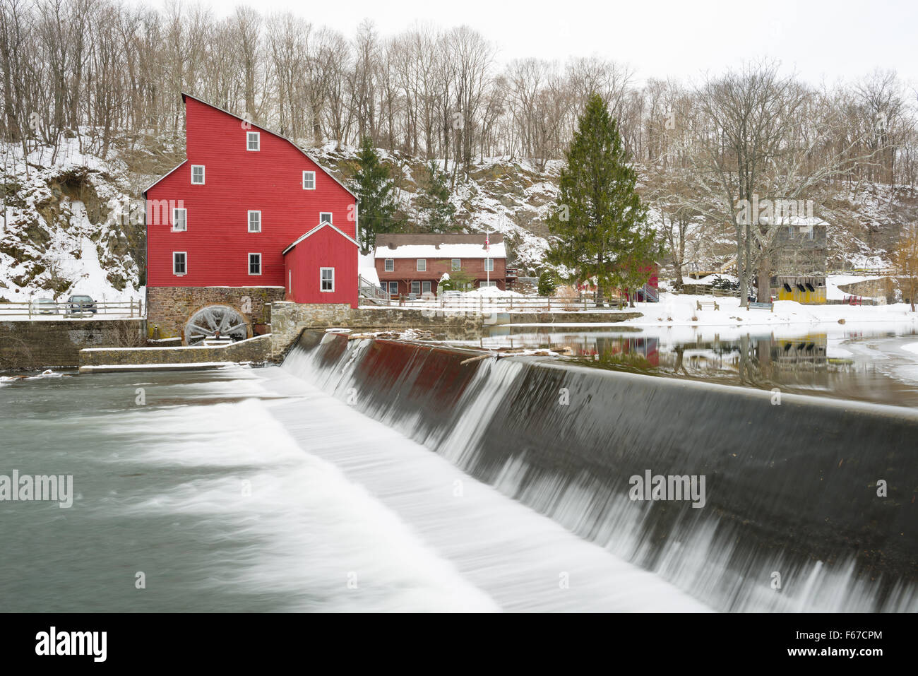 Clinton Mill, New Jersey in the winter snow Stock Photo Alamy