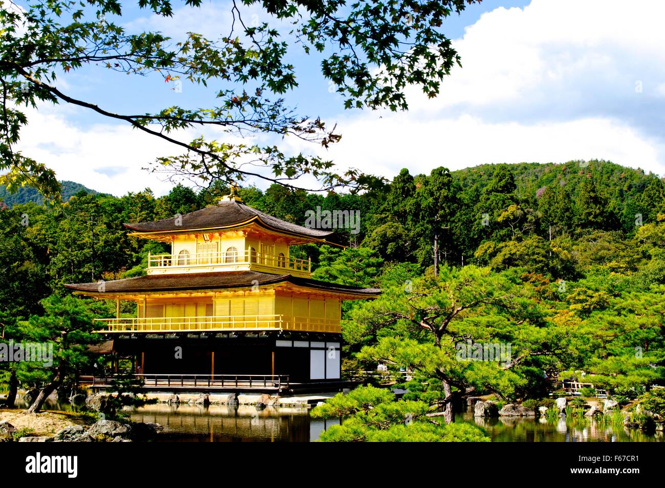 Kinkakuji temple in Kyoto japan, UNESCO world heritage site Stock Photo