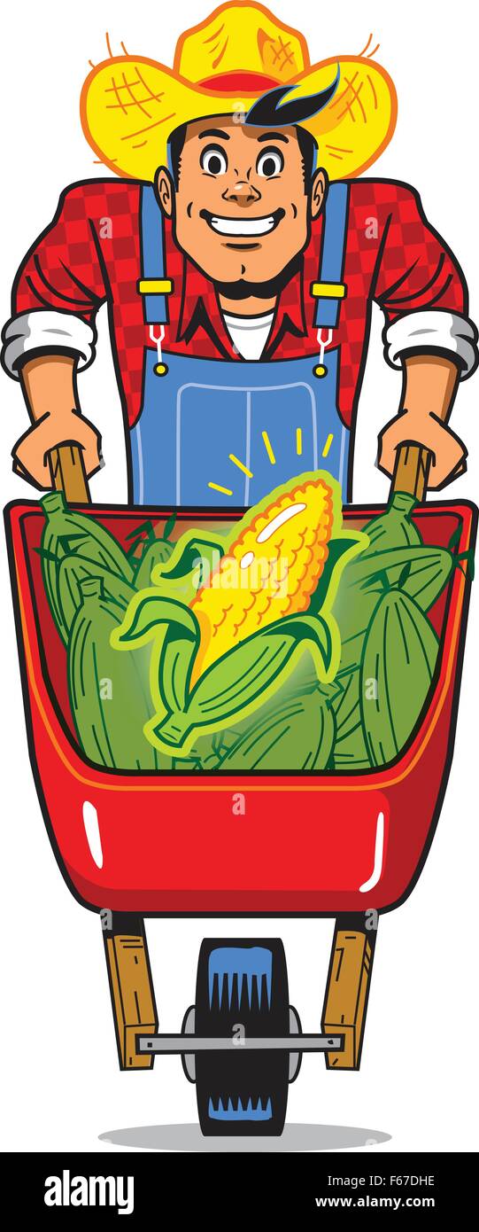 Grain cart farmer Stock Vector Images - Alamy