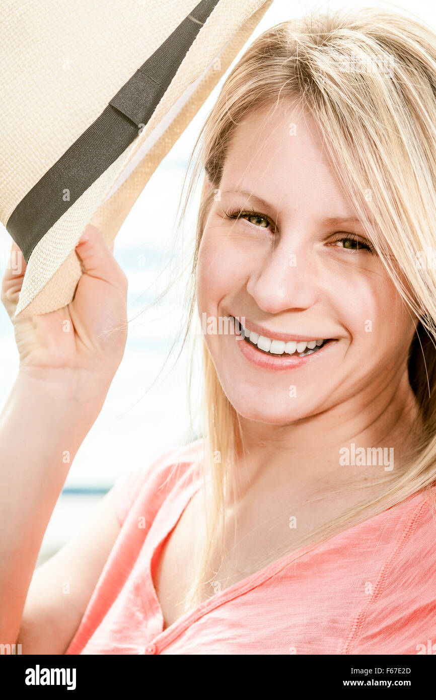 girl portrait on the side of a sea Stock Photo - Alamy