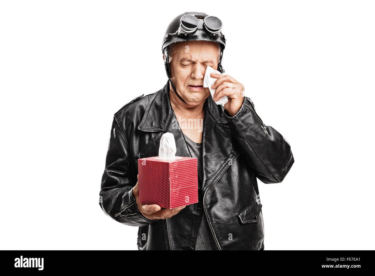 disappointed-senior-biker-in-a-black-lea