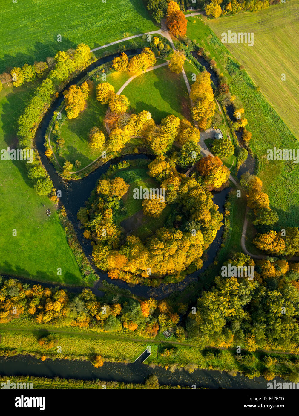 Burghügel Mark, the nucleus of the city of Hamm, former site of the castle, Hamm, Ruhr area, North Rhine-Westphalia, Germany Stock Photo