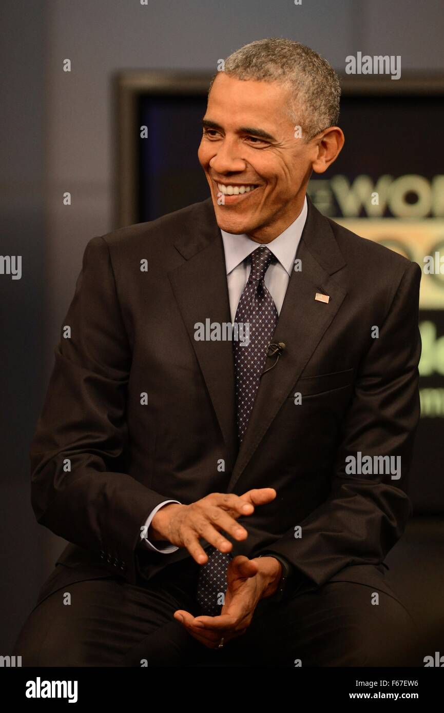 U.S. President Barack Obama answers a question during a Worldwide Troop ...
