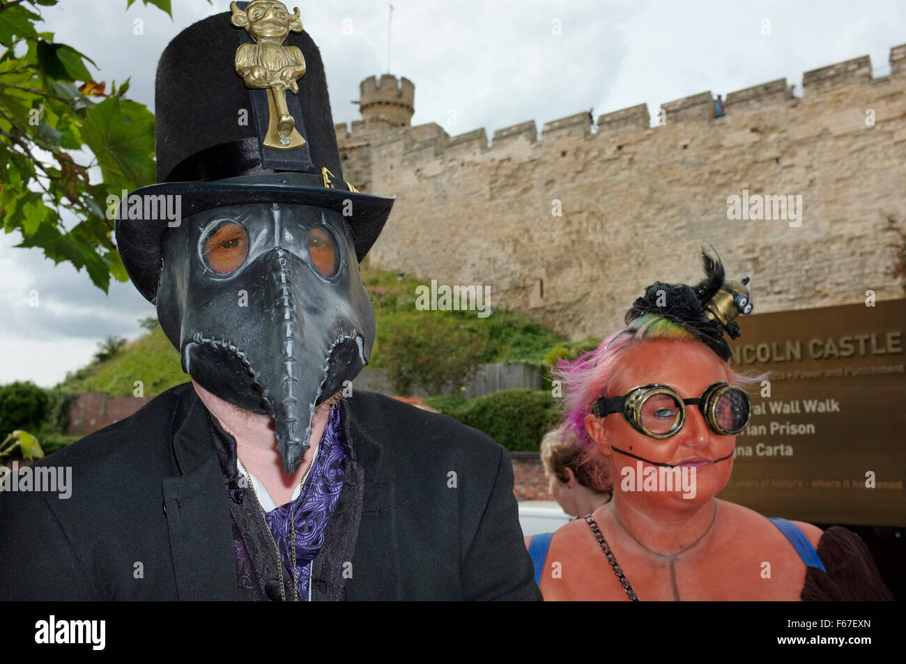 Participants in the Steampunk Festival, Lincoln, Lincolnshire, England. Stock Photo