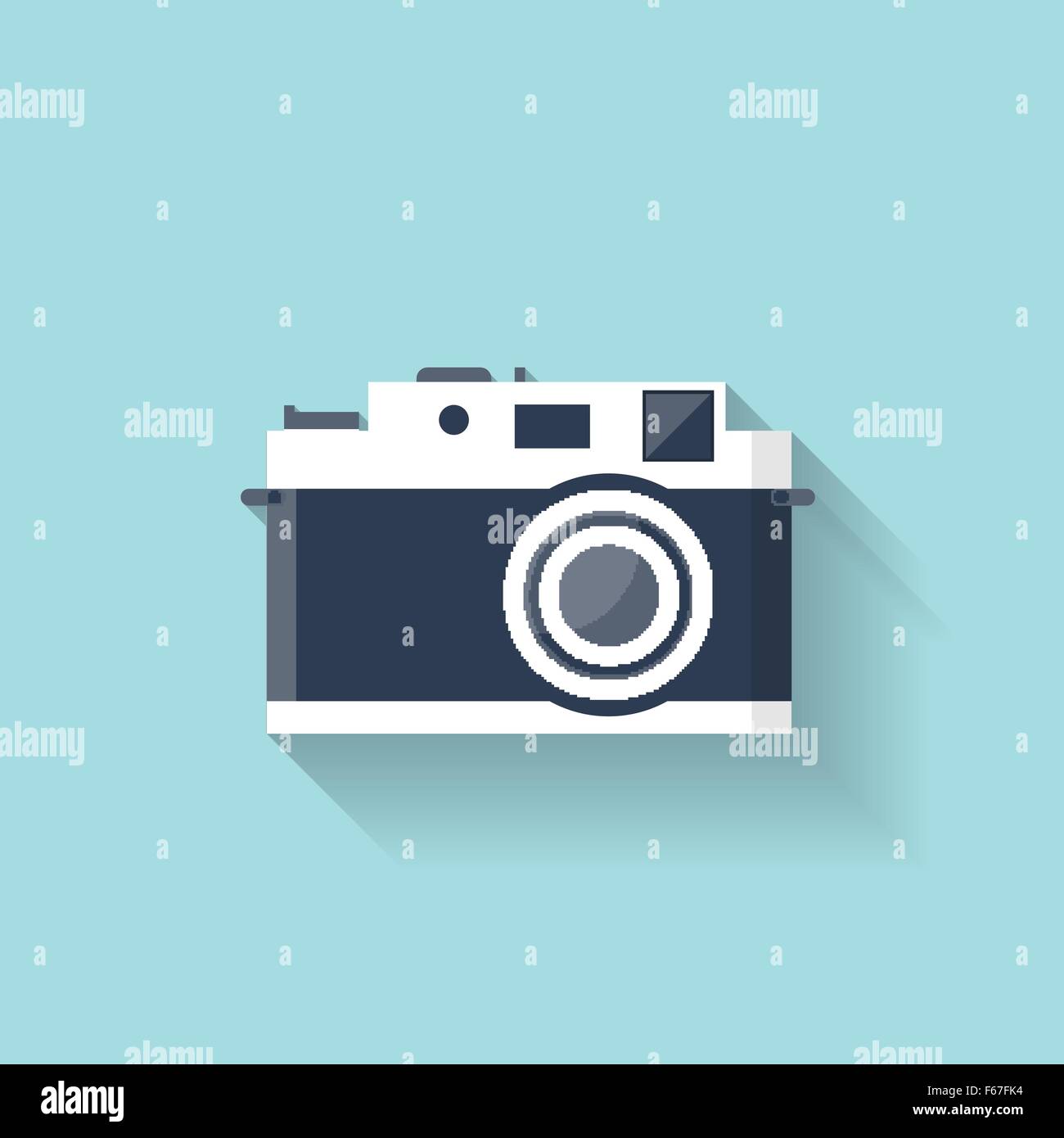 Flat retro photo camera web icon Stock Vector Image & Art - Alamy