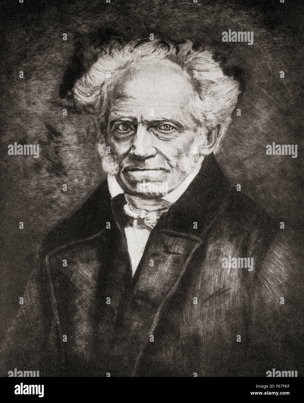 Arthur Schopenhauer, 1788 – 1860. German philosopher. Stock Photo