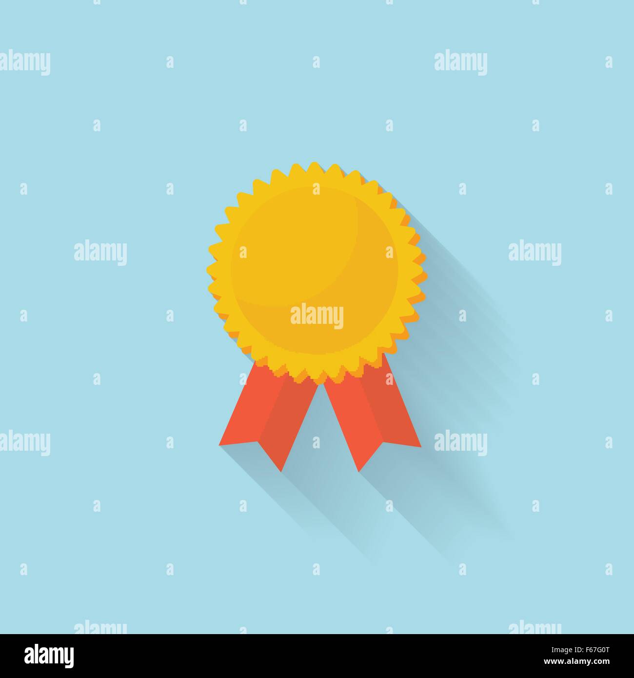 Flat gold medal icon Stock Vector Image & Art - Alamy