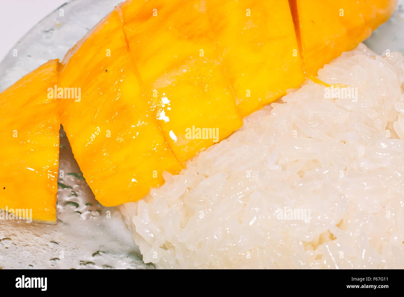 sticky rice with mango Stock Photo - Alamy