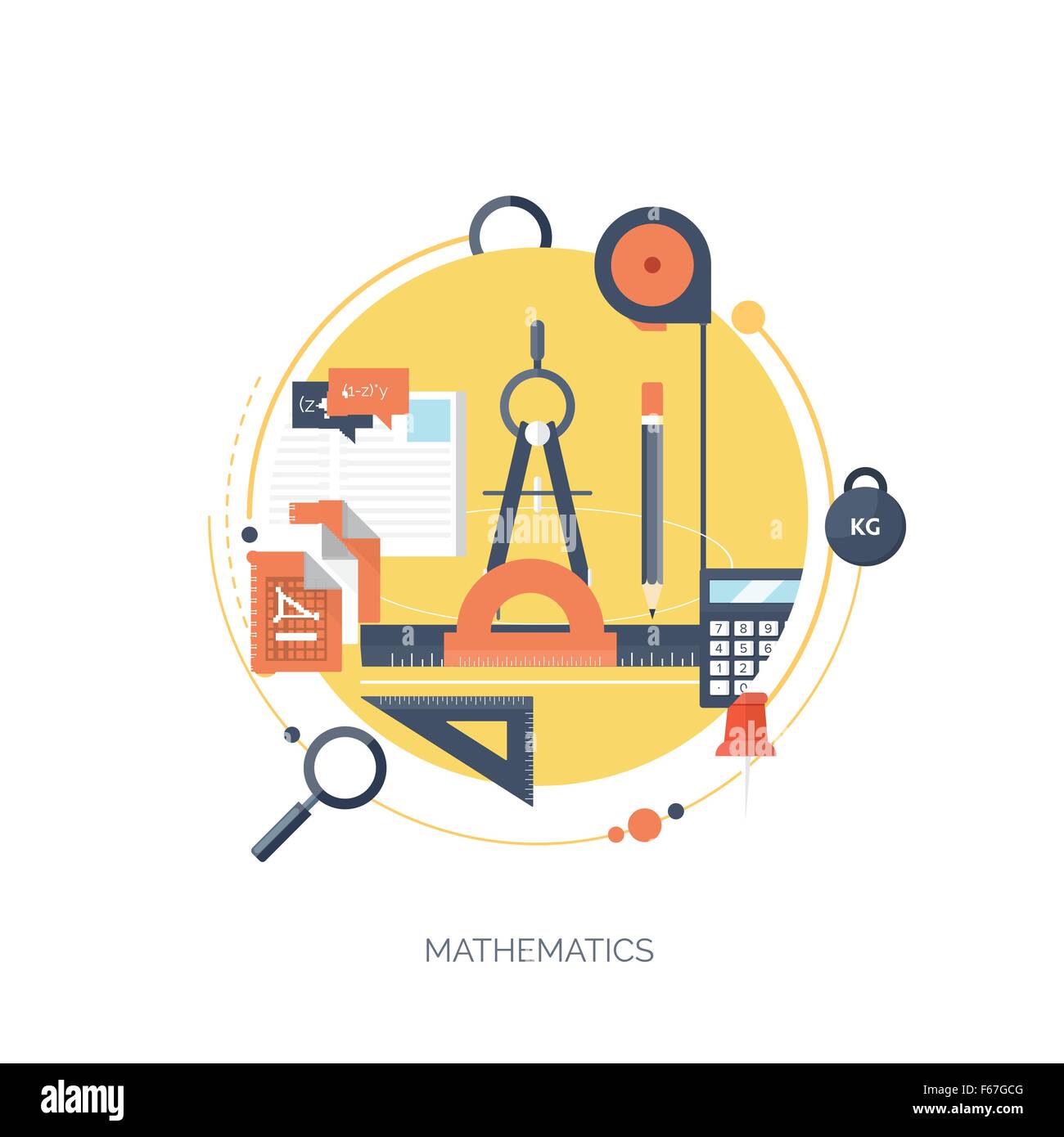 Vector Study Learning Flat vector illustration. Study ,learning concept background. Distance ...