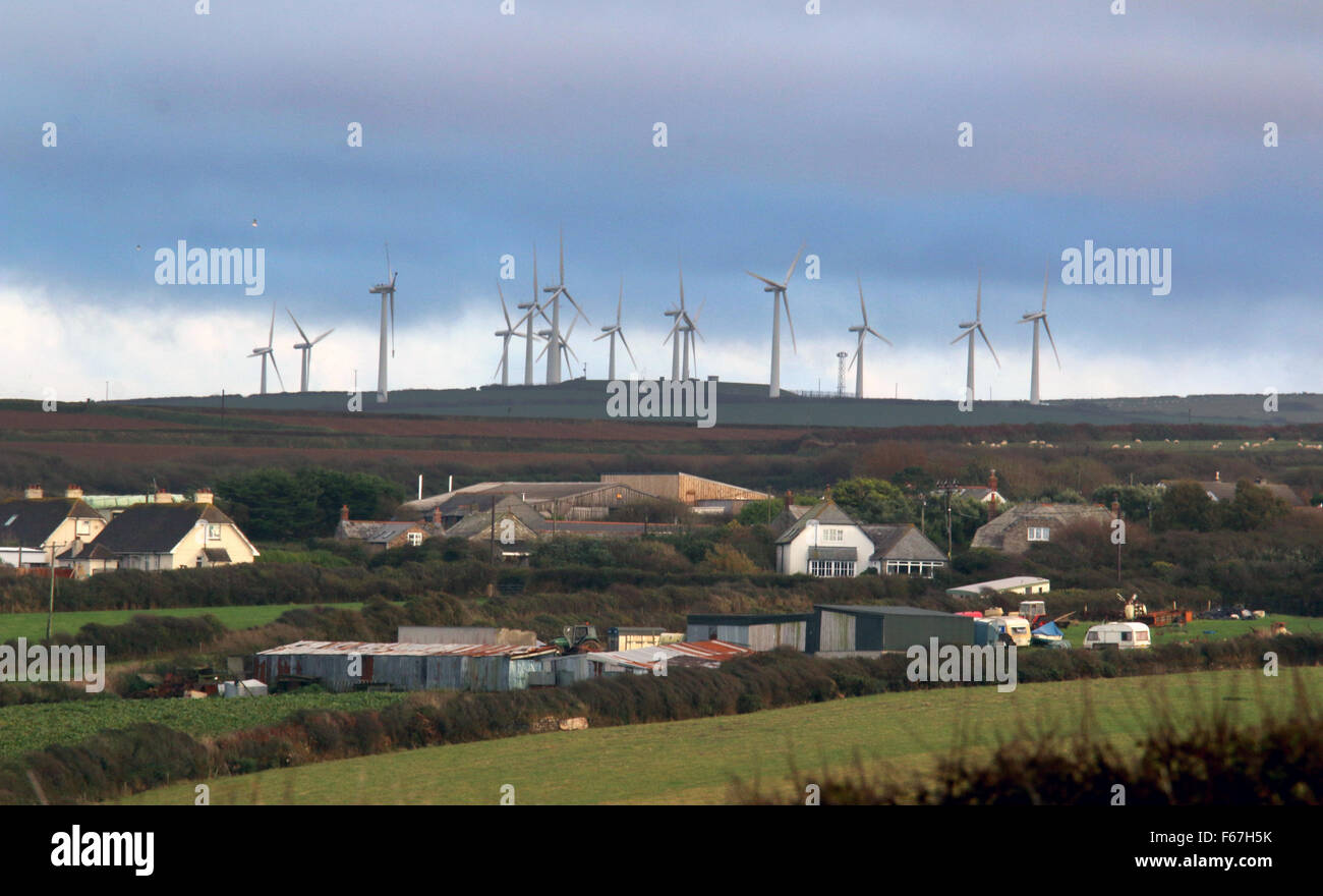 Windmills Green Energy Stock Photo