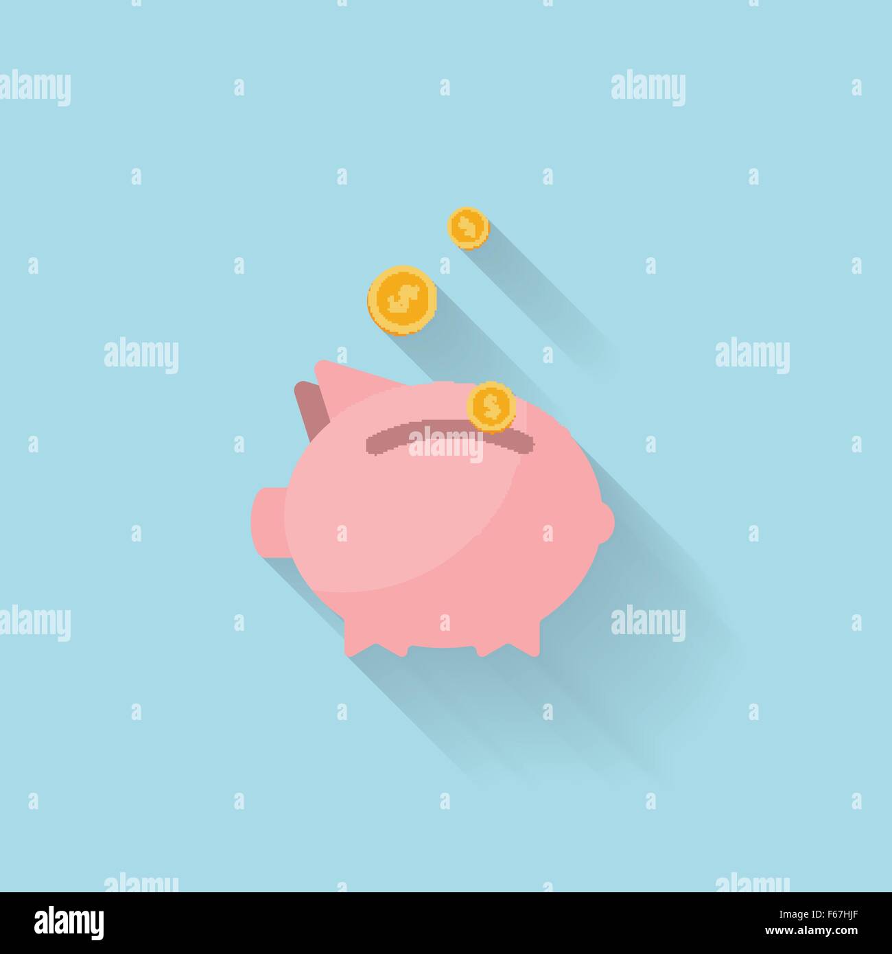 Flat piggy bank icon for web Stock Vector Image & Art - Alamy