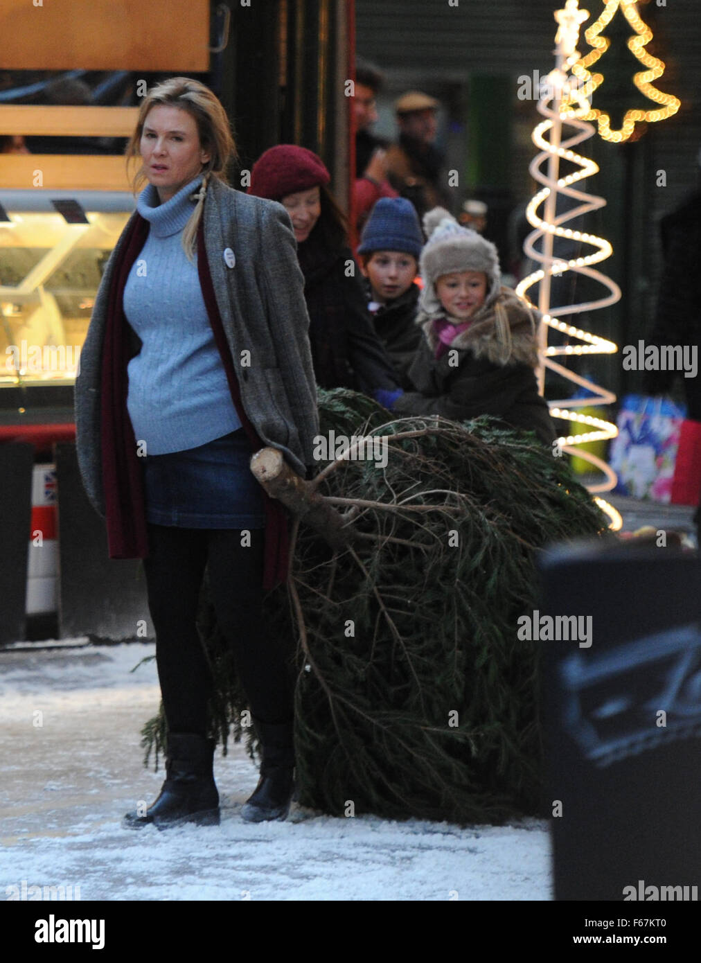 Renee Zellweger filming 'Bridget Jones's Baby' Featuring: Renee