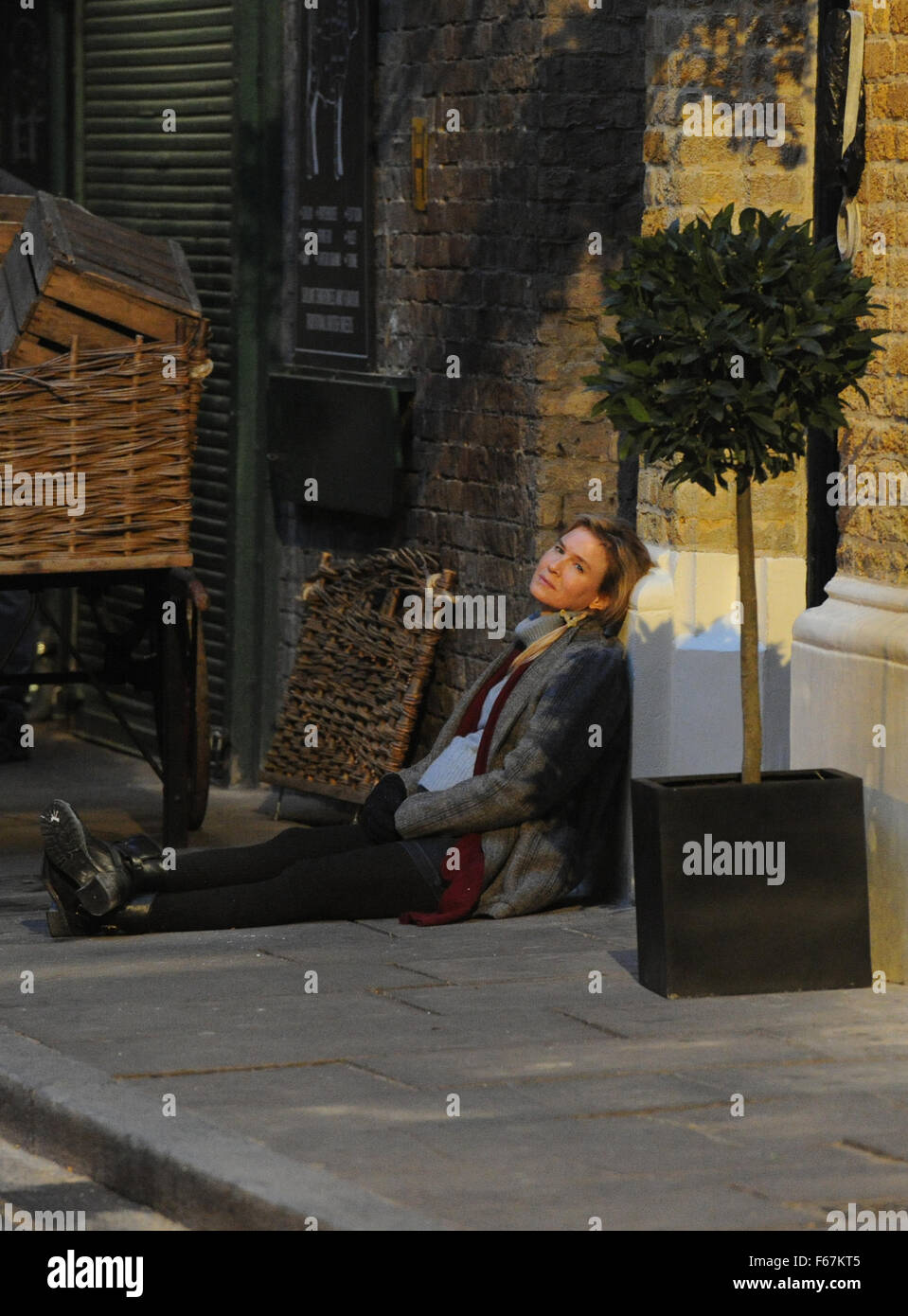 Renee Zellweger filming 'Bridget Jones's Baby' Featuring: Renee