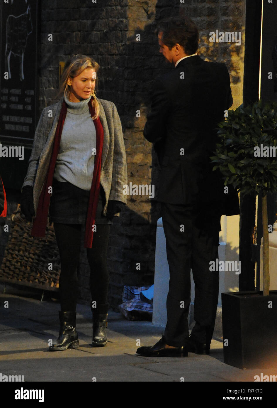 Renee Zellweger filming 'Bridget Jones's Baby' Featuring: Renee