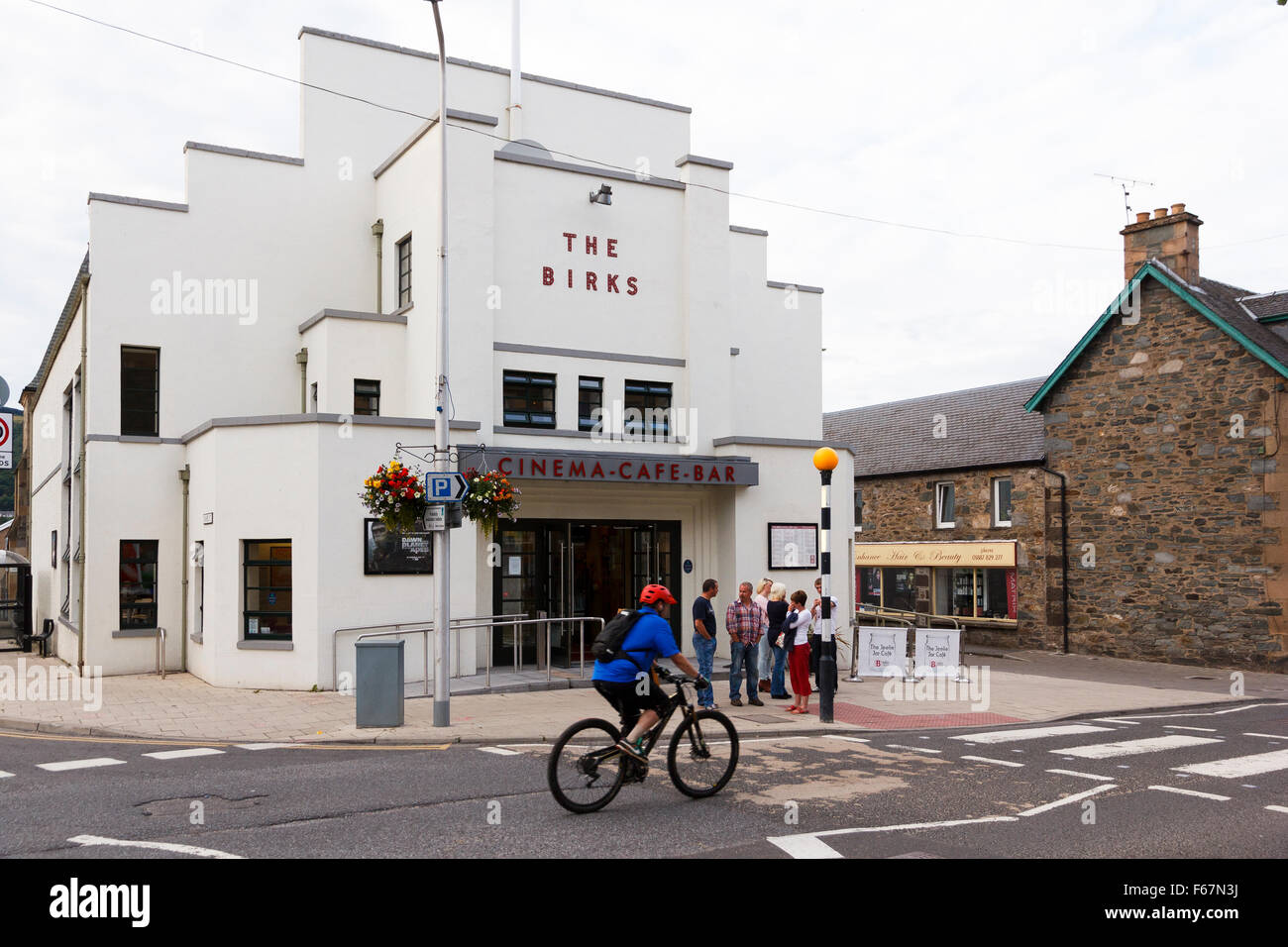 A small independent cinema with coffee bar and conference facilities in the town of Aberfeldy, Scotland Stock Photo