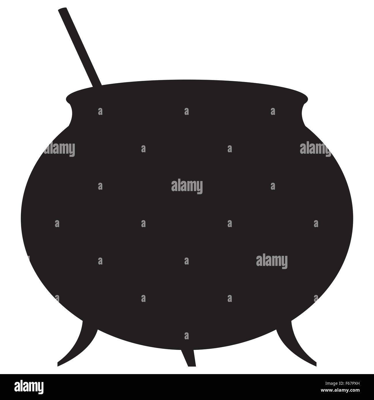 Witch Cauldron Silhouette Clipart
