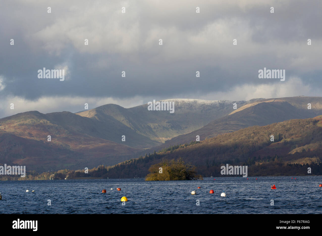 Cumbria UK Weather 13th November 2015 The fell The Fairfield Horseshoe dusting of the 1st snow