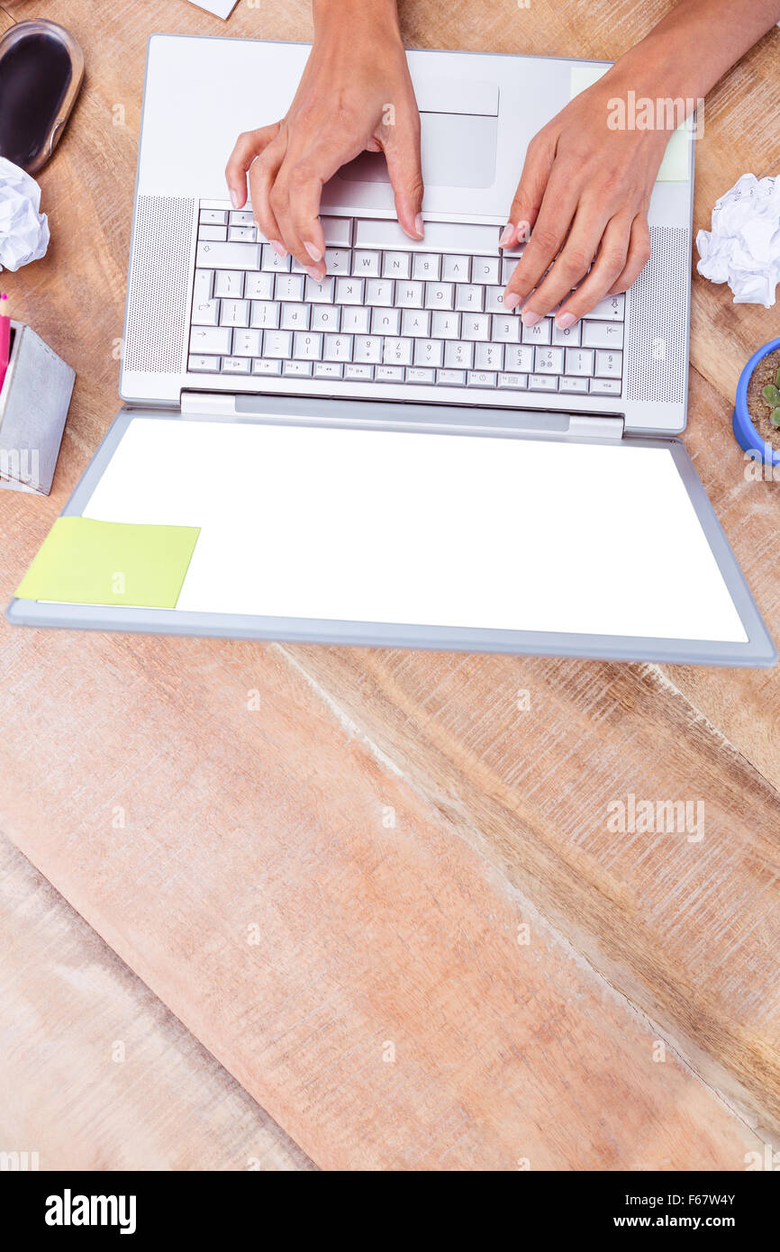 Above view of a laptop Stock Photo - Alamy