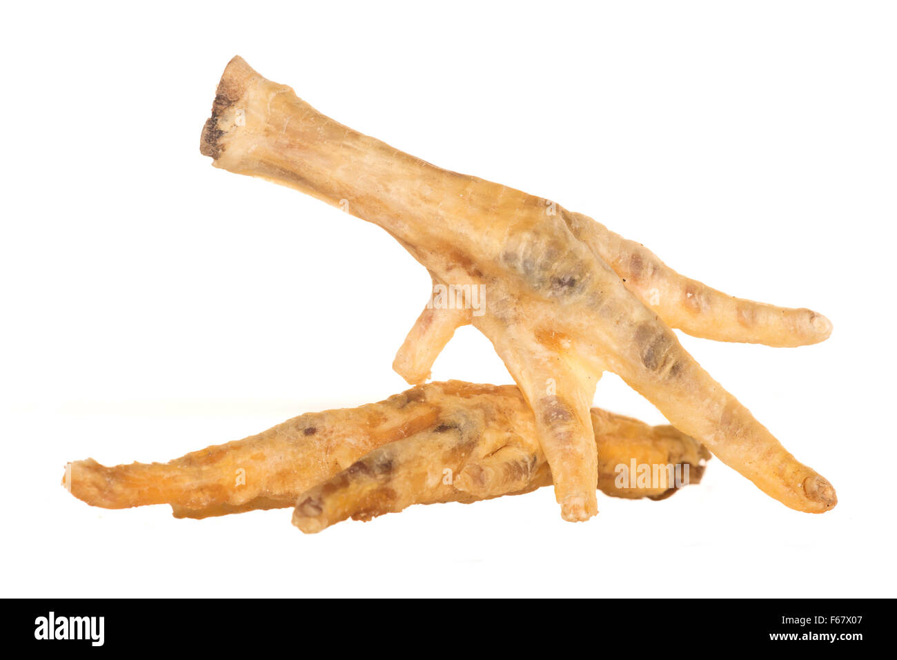 Pile of chicken feet dog food cutout Stock Photo
