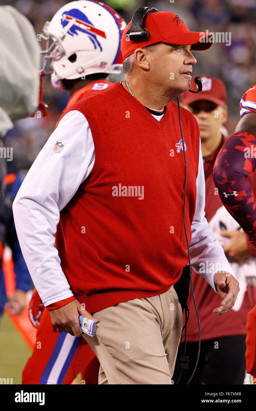 East Rutherford, New Jersey, USA. 12th Nov, 2015. Buffalo Bills head ...