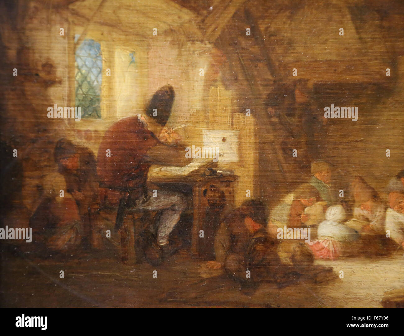 Adriaen van Ostade (1610-1685) Dutch painter. School interior, 1641. Louvre Museum. Paris. France. Stock Photo