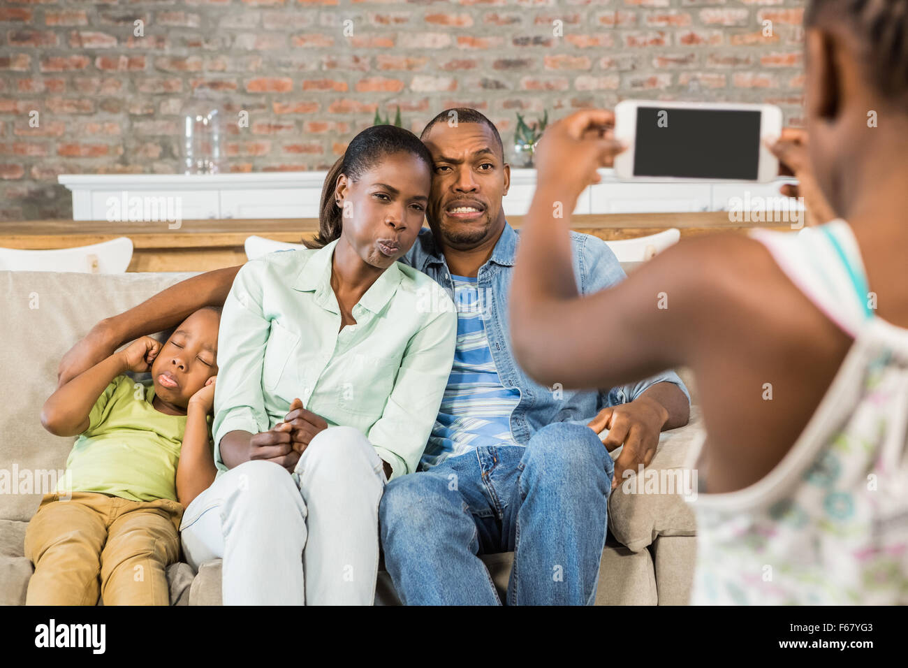 Happy black family photo hi-res stock photography and images - Alamy