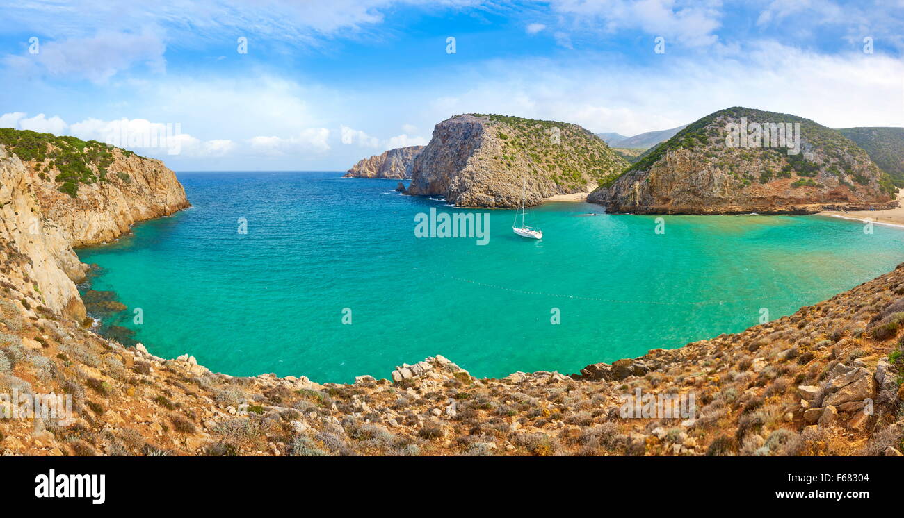 Sardinia Island - Cala Domestica Bay, Buggerru, Italy Stock Photo