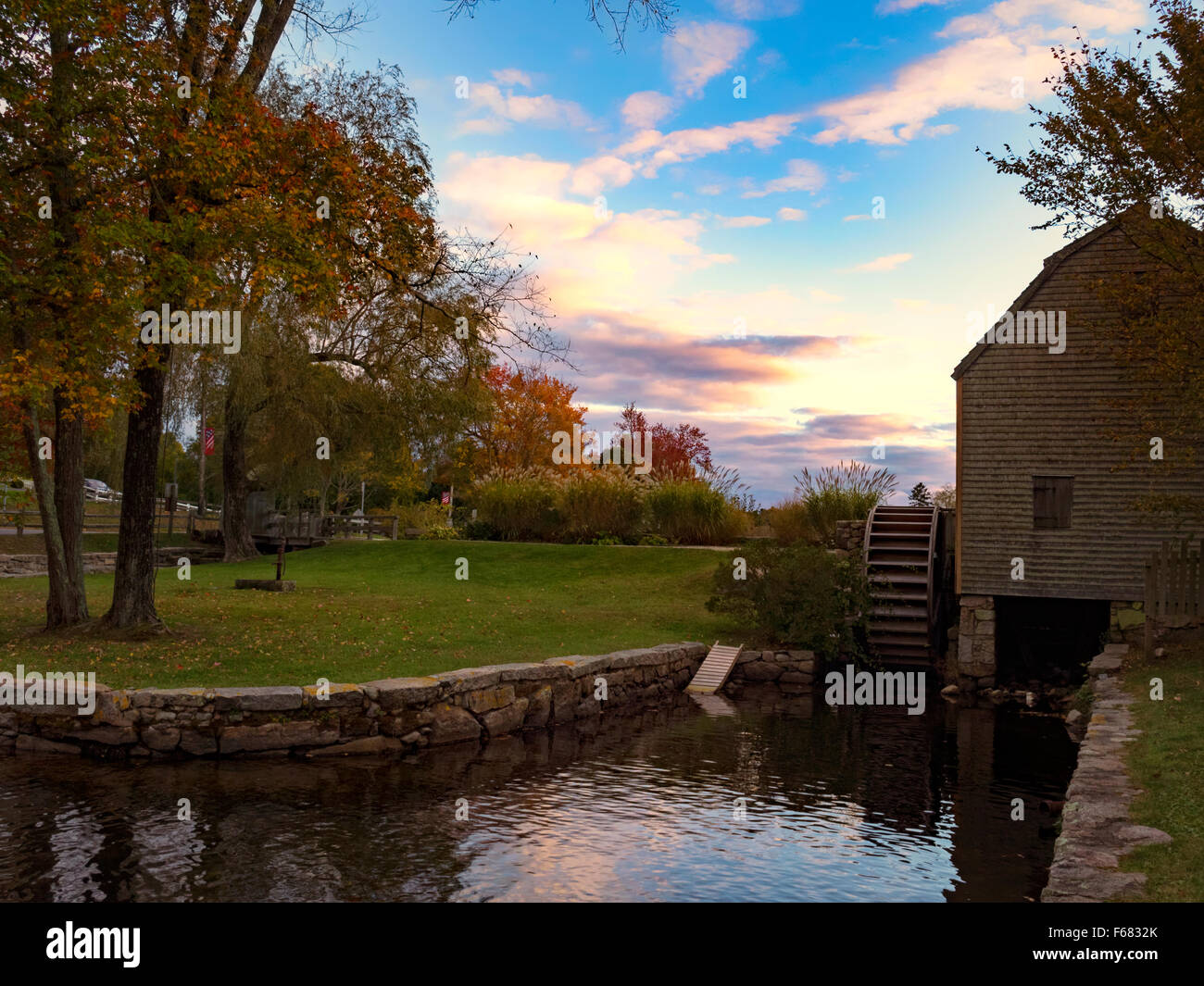 Historic Dexter Grist Mill, Sandwich MA Cape Cod Massachusetts USA