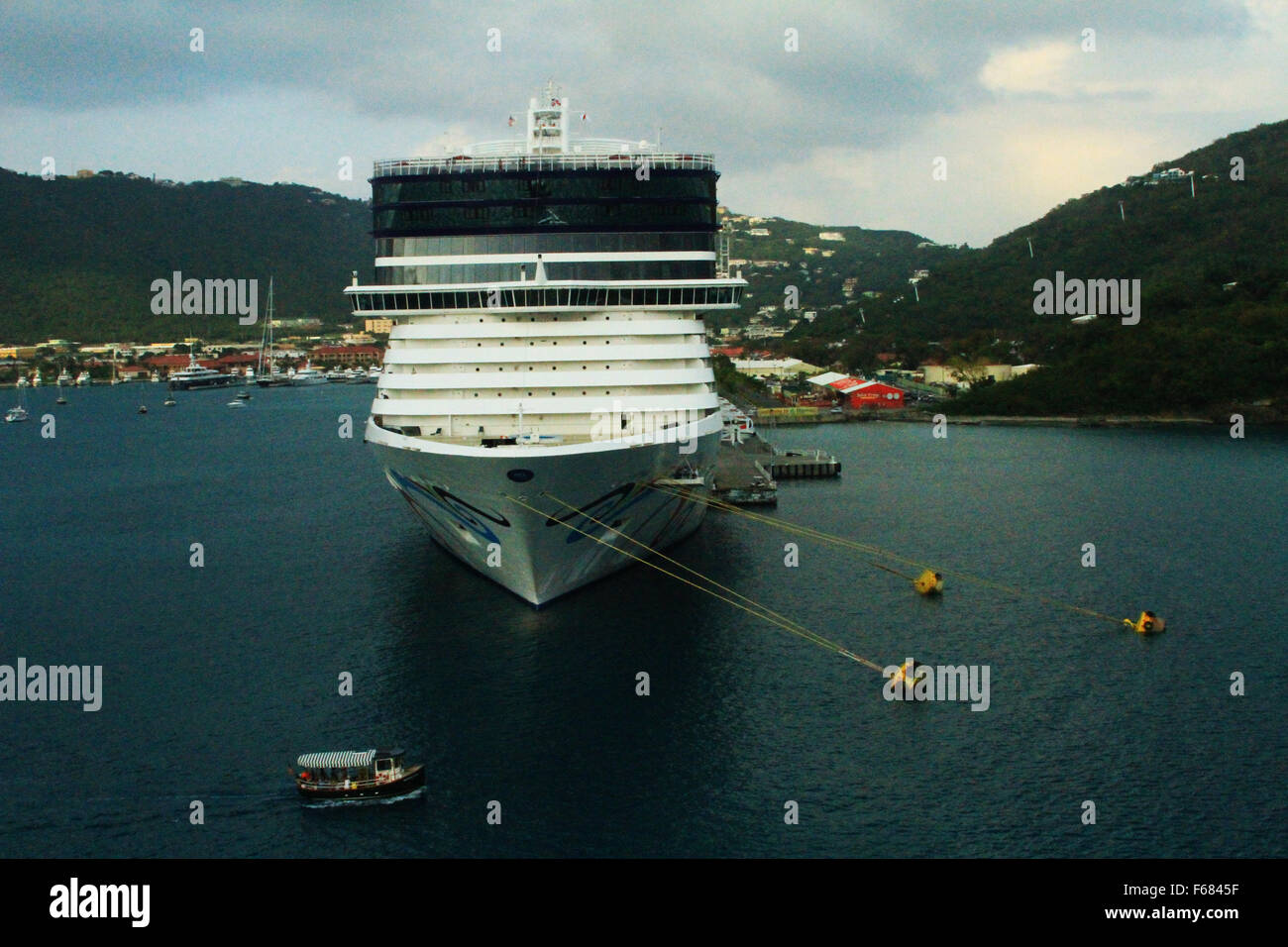 Cruise ships in the port of Charlotte Amalie, St Thomas, US Virgin