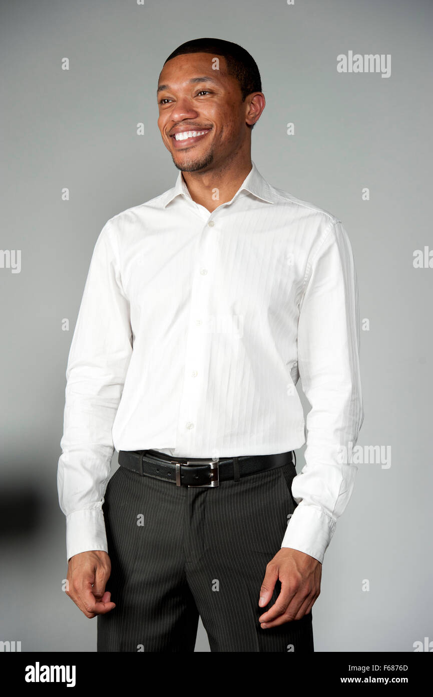 Attractive Happy Professional Young Black Male Stock Photo