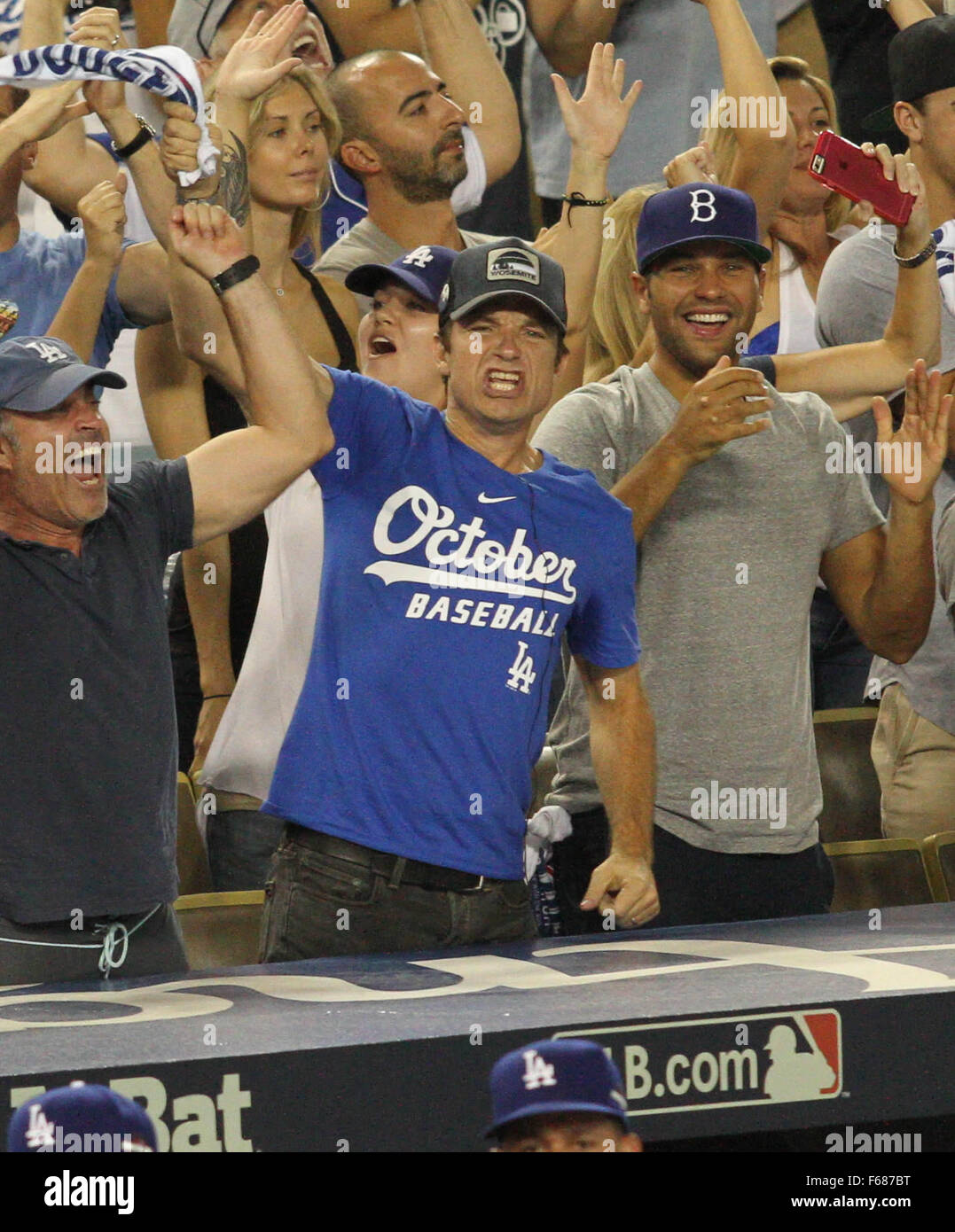 Jason Bateman is a big time Dodgers Fan. Jason is seen being thrilled after  the Los Angeles Dodgers defeated the New York Mets by the final score of  5-2 in Game 2