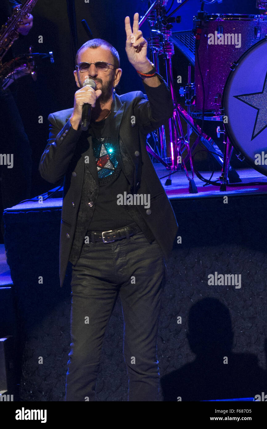 Ringo Starr performing live on stage in Calgary for his North American ...