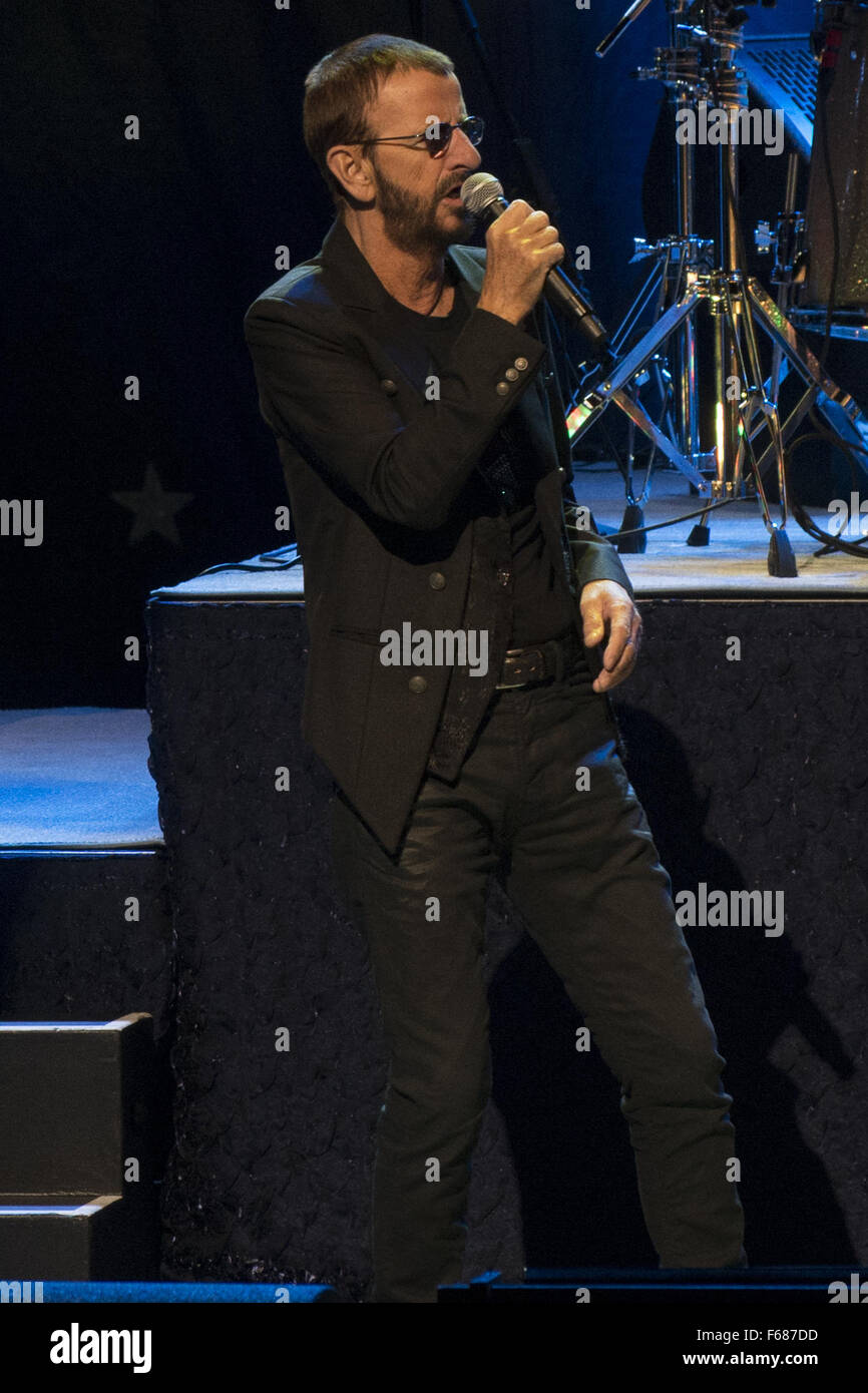 Ringo Starr performing live on stage in Calgary for his North American ...